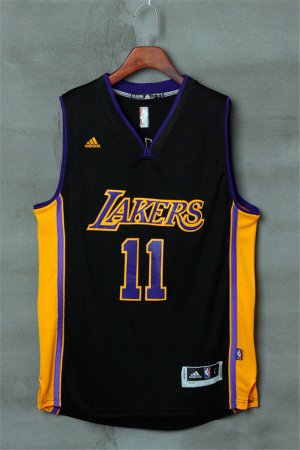 Maillot De Basket Los Angeles Lakers Yi Jianlian 11 Tissus Sportif Fans Edition Noir